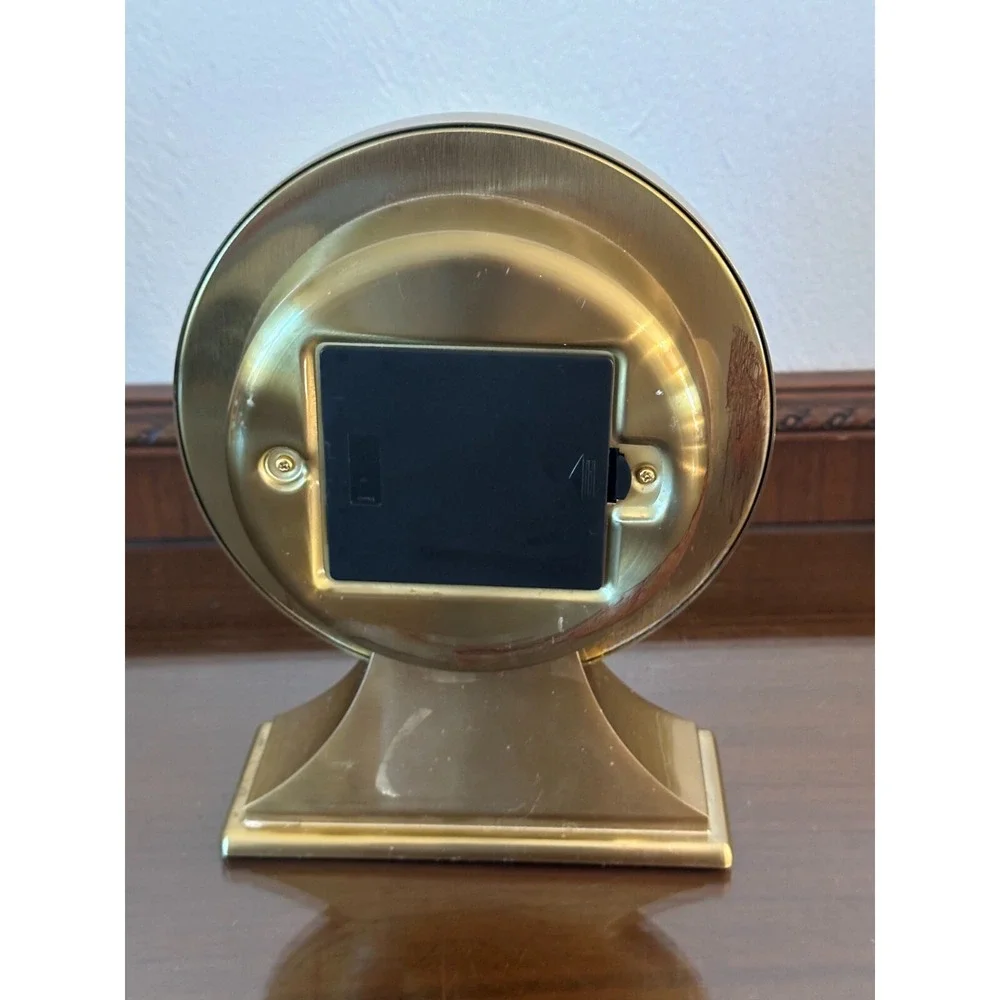 Seth Thomas‎ Metal Case Day Time Night Sun Moon Mantel Desk Clock *READ*